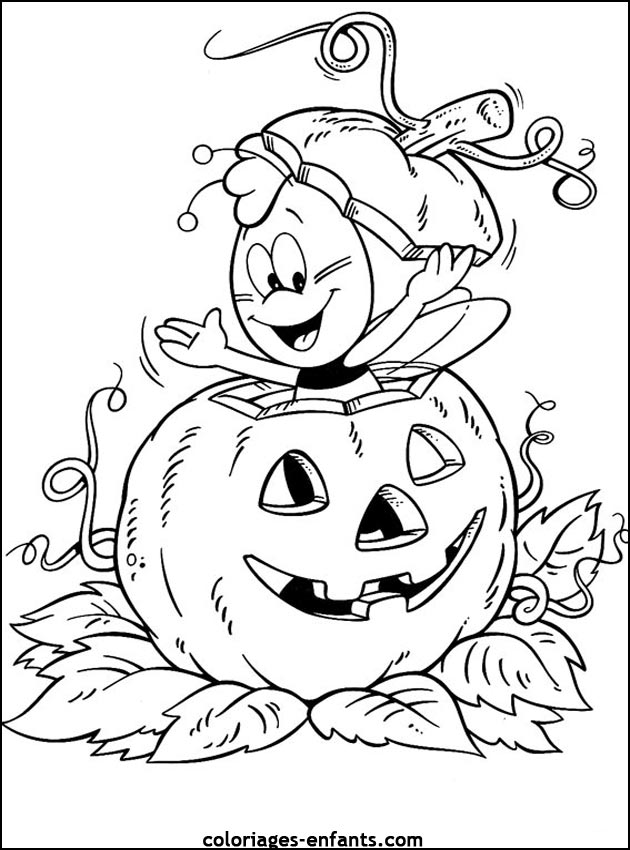 imprime ce coloriage d'halloween