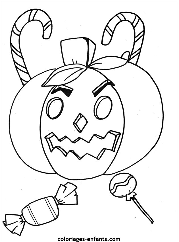 imprime ce coloriage d'halloween