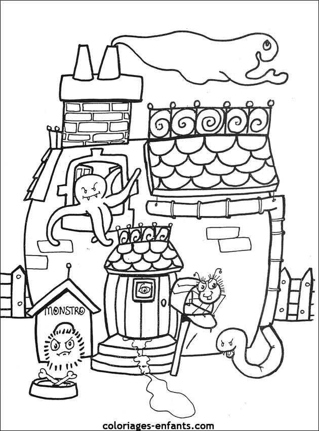 imprime ce coloriage d'halloween