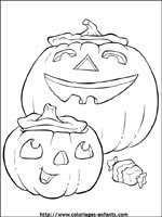 Deux petites citrouilles d'Halloween