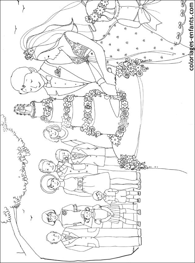 coloriage de mariage