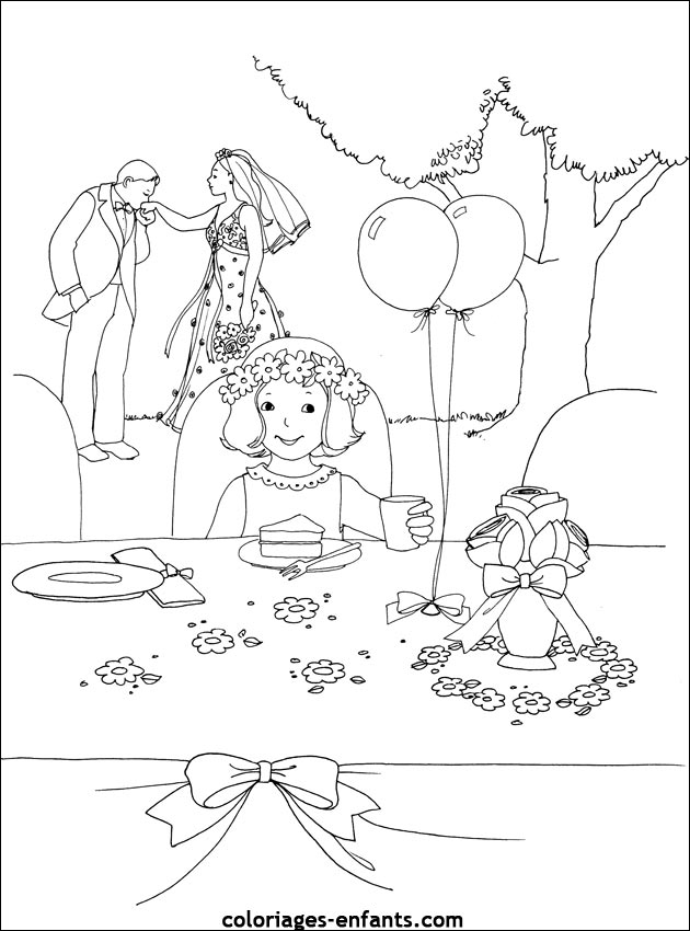 coloriage de mariage