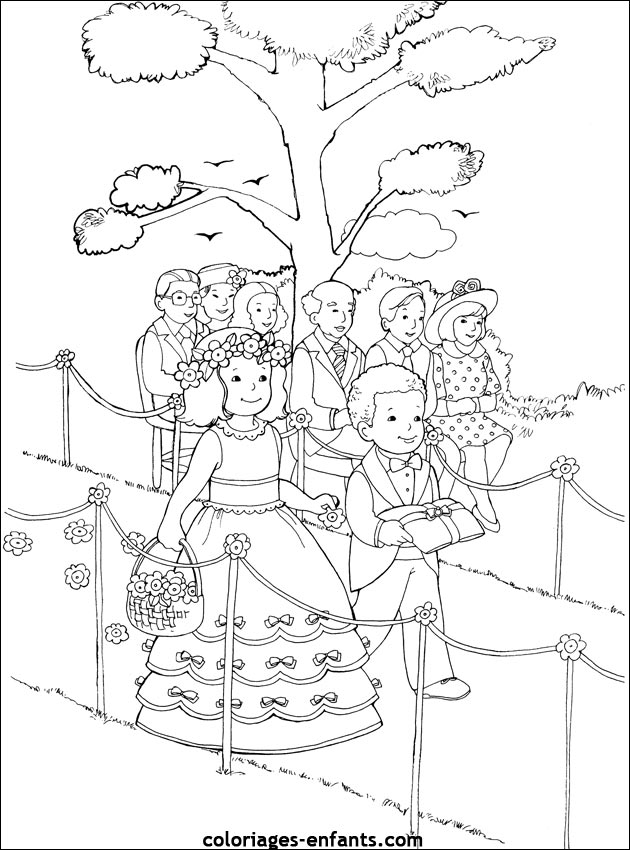 coloriage de mariage