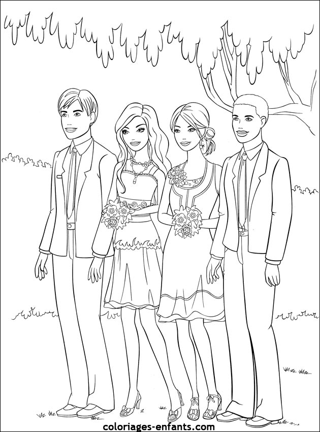 coloriage de mariage