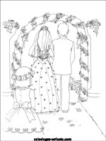 Coloriage de mariage