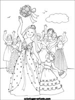 Coloriage de mariage