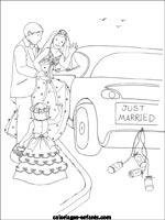 Coloriage de mariage