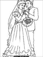 Coloriage de mariage