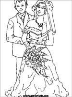 Coloriage de mariage