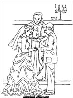 Coloriage de mariage