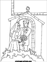 Coloriage de mariage