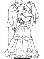 Coloriage de mariage