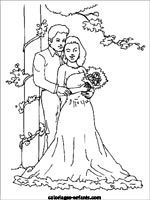 Coloriage de mariage