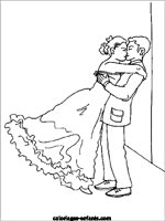 Coloriage de mariage