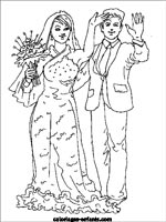 Coloriage de mariage