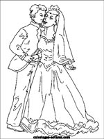 Coloriage de mariage