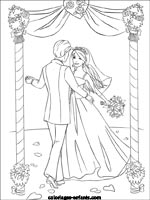 Coloriage de mariage