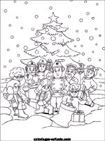 Coloriages du Noël des pompiers