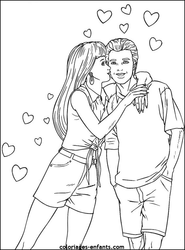 coloriage de saint-valentin