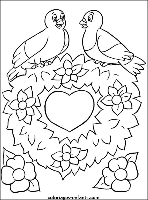 coloriage de saint-valentin