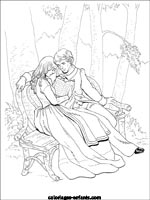 Coloriage d'amoureux à la st-valentin