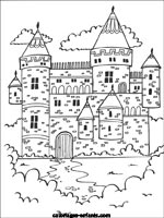 Coloriage de chteau-fort