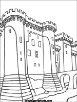 Coloriage de chteau-fort