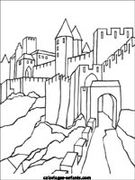 Coloriage de chteau-fort