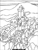 Coloriage de chteau-fort