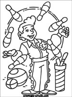 Coloriages de jongleur