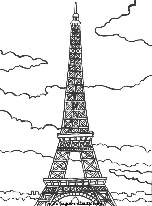 Eiffel Tower Paris Coloring Pages Many other places you should visit when 