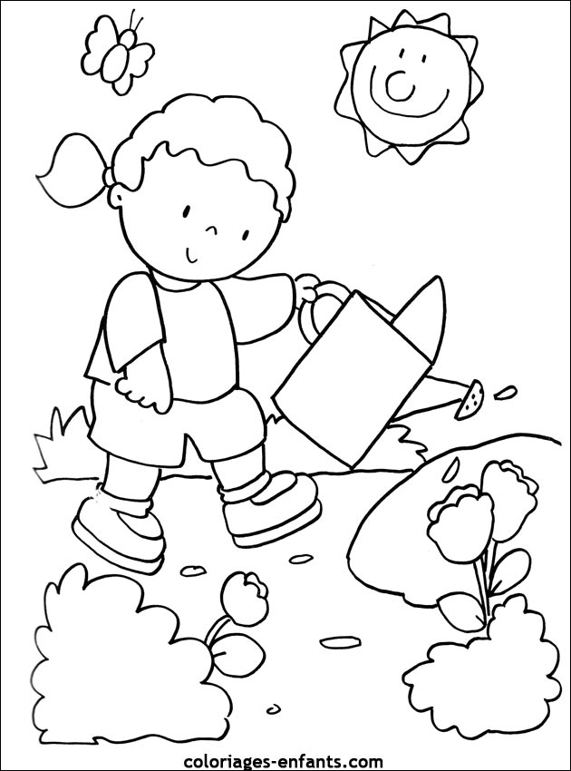 Les coloriages de fleurs sur  coloriages-enfants.com