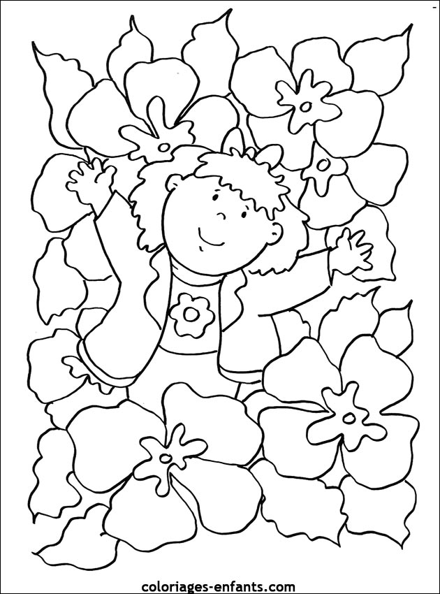 Les coloriages de fleurs sur  coloriages-enfants.com