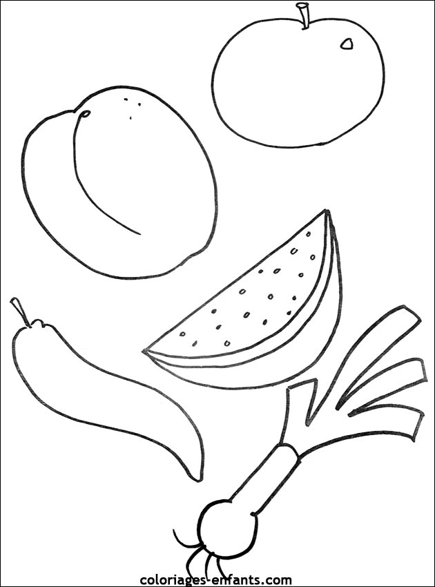 coloriages de fruits et lgumes