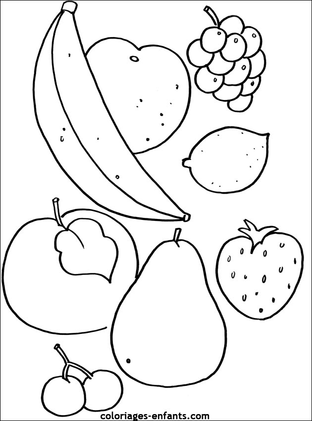 coloriages de fruits et lgumes