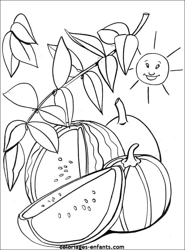 coloriages de fruits et lgumes