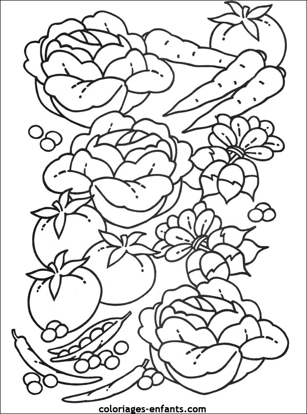 coloriages de fruits et lgumes