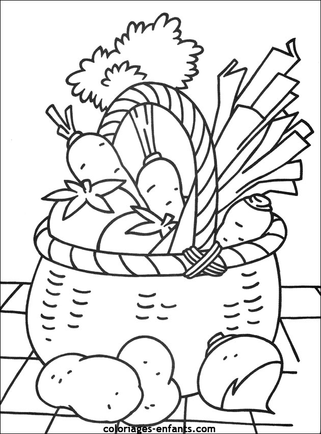 coloriages de fruits et lgumes