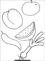 Coloriages de fruits-legumes