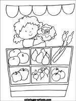 Coloriages de fruits-legumes