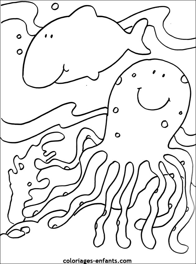 Les coloriages de la mer de coloriages-enfants.com