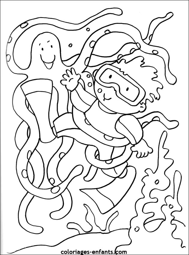 Les coloriages de la mer de coloriages-enfants.com