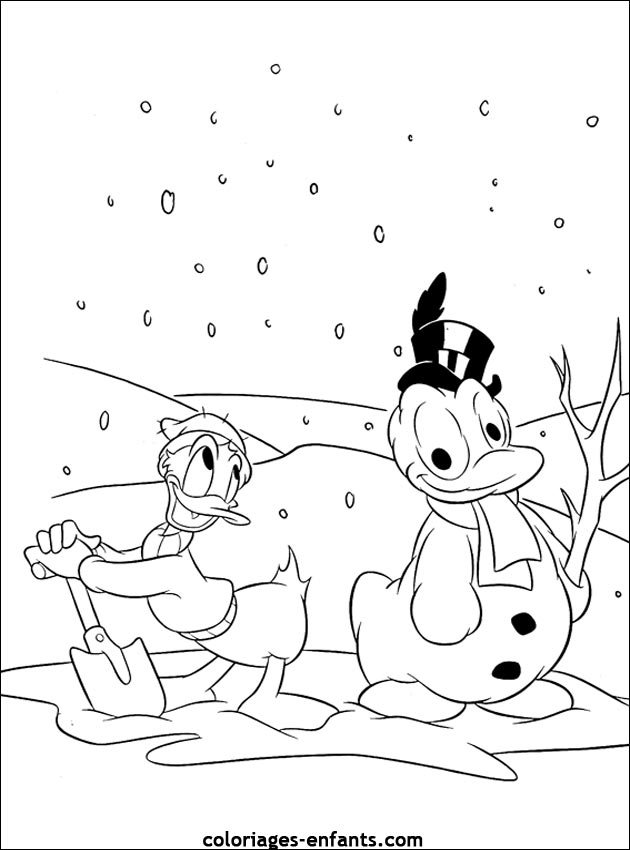 Coloriage de l'hiver