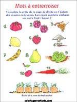 Jeux de fruits et de légumes