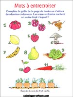 Jeux de fruits et de légumes