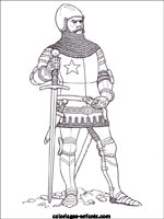 Coloriages de chevaliers