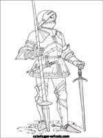 Coloriages de chevaliers