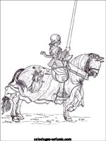 Coloriages de chevaliers