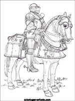 Coloriages de chevaliers