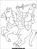 Coloriages de chevaliers